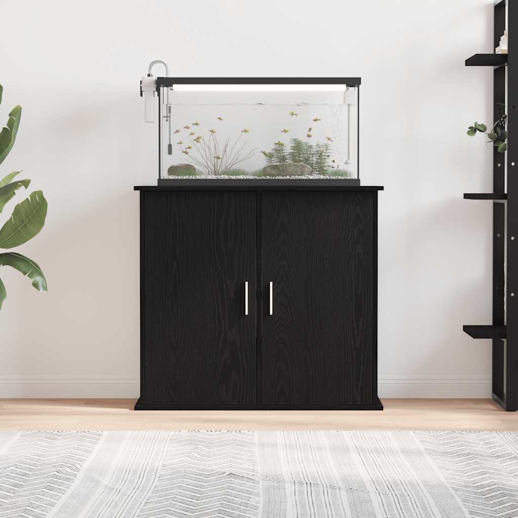 Aquariumständer Schwarze Eiche 81x36x73 cm Holzwerkstoff