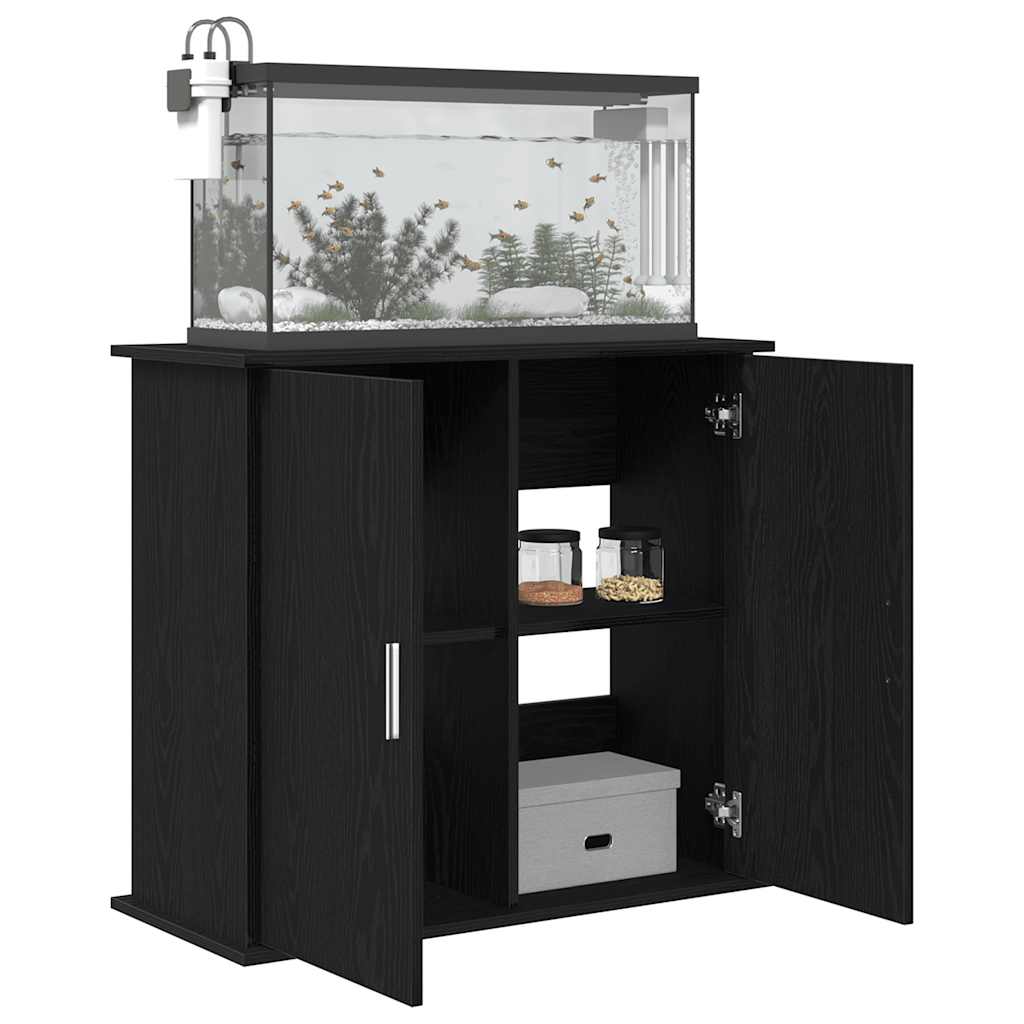 Aquariumständer Schwarze Eiche 81x36x73 cm Holzwerkstoff