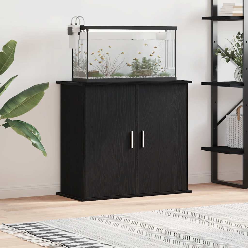Aquariumständer Schwarze Eiche 81x36x73 cm Holzwerkstoff