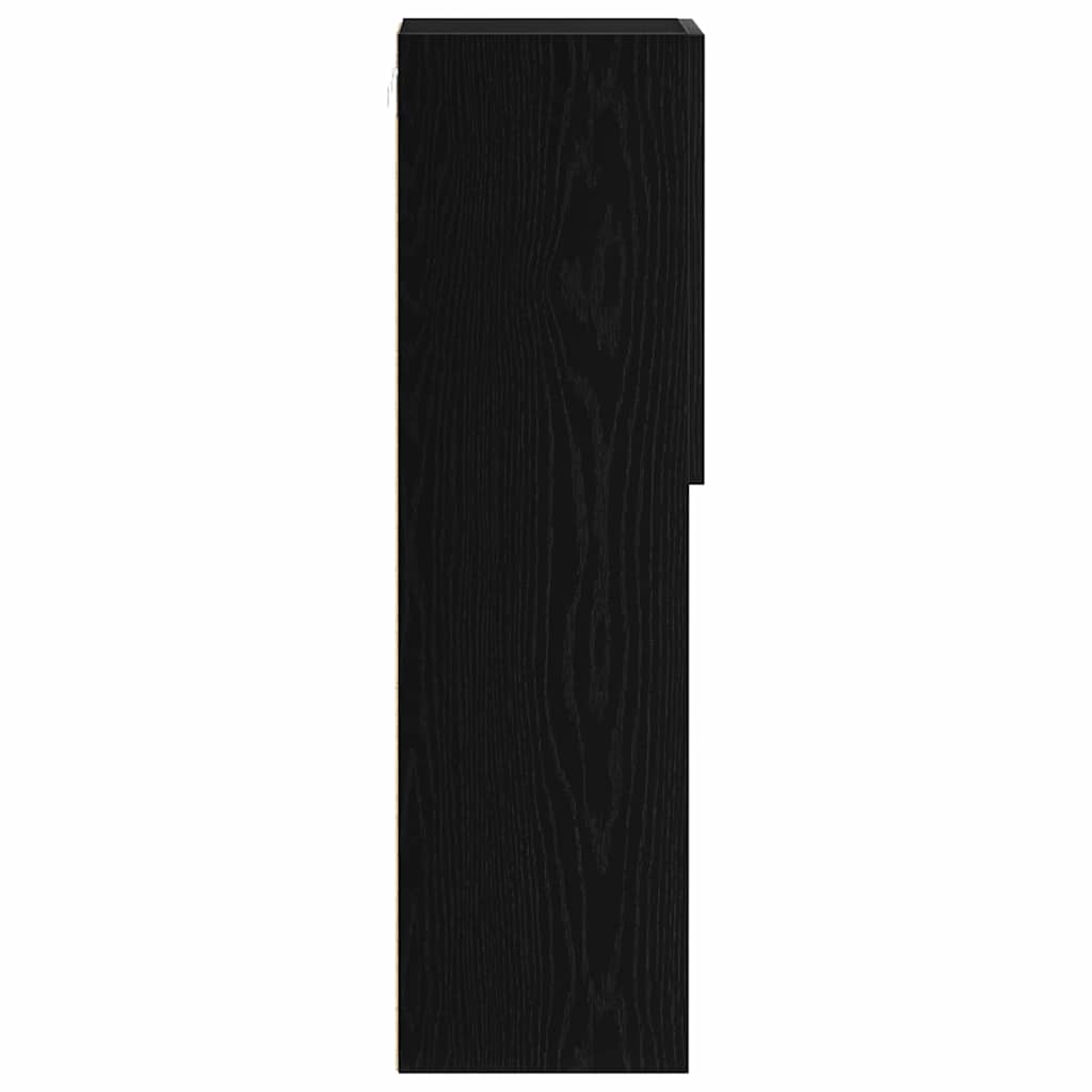 TV-Schrankset mit LED Schwarz Eichen-Optik 30,5 x 30 x 102 cm
