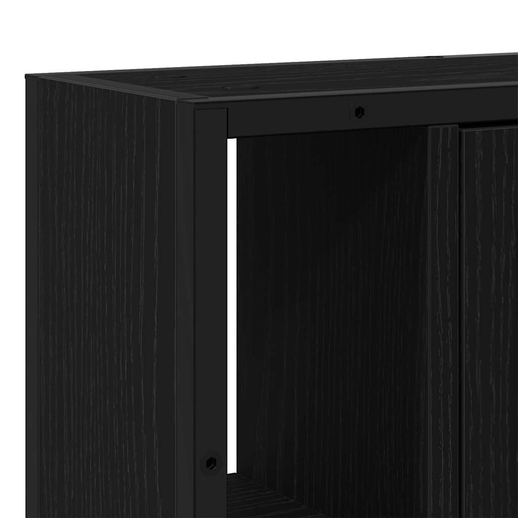 Badezimmer-Spiegelschrank Schwarze Eiche 60 x 16 x 60 cm Holzwerkstoff