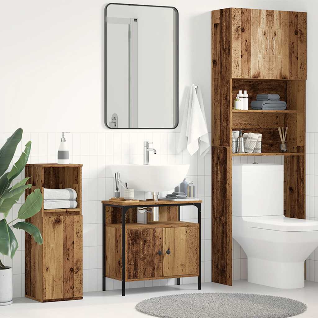 Waschbeckenunterschrank Altholz-Optik 60x30x60 cm Holzwerkstoff