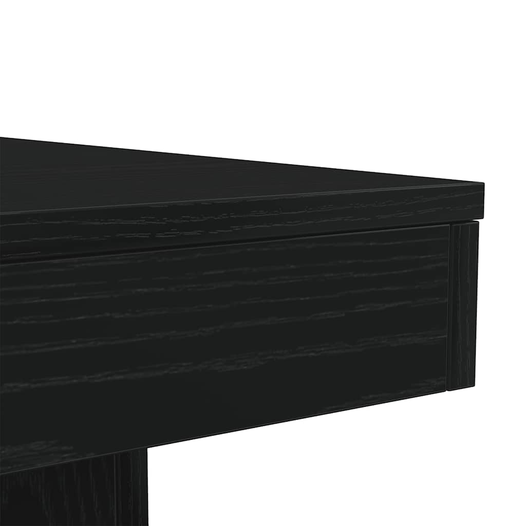 Couchtisch mit LED-Leuchten Schwarz Eichen-Optik 90x50x40 cm
