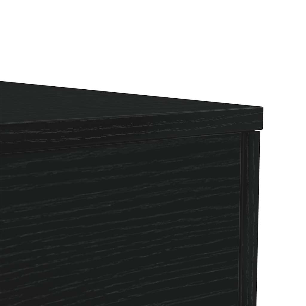Couchtisch mit LED-Leuchten Schwarz Eichen-Optik 50x50x40 cm