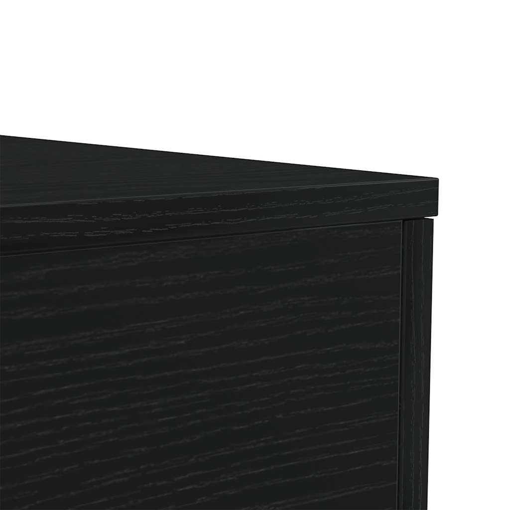 Couchtisch mit LED-Leuchten Schwarz Eichen-Optik 90x50x40 cm