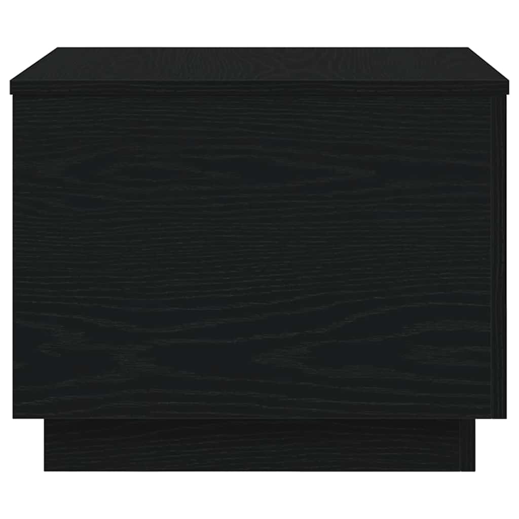 Couchtisch mit LED-Leuchten Schwarz Eichen-Optik 50x50x40 cm
