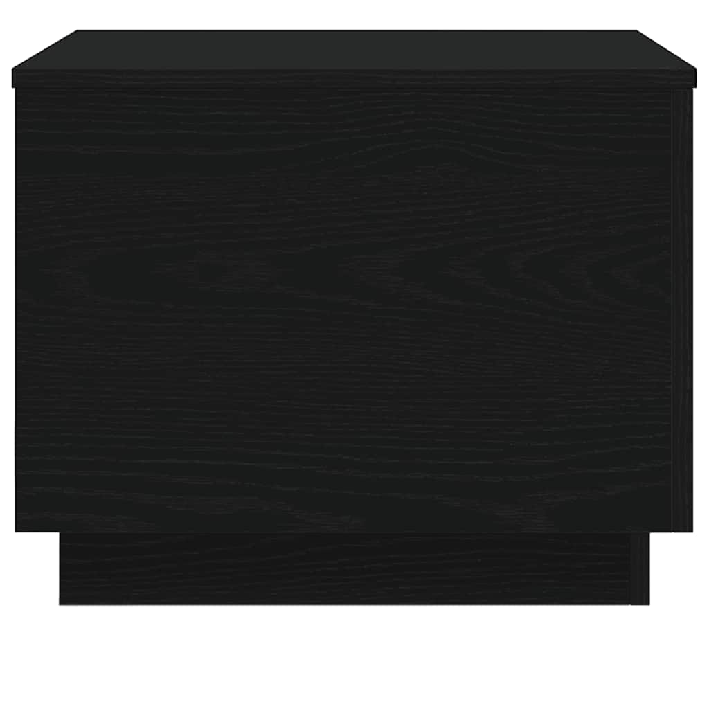Couchtisch mit LED-Leuchten Schwarz Eichen-Optik 50x50x40 cm