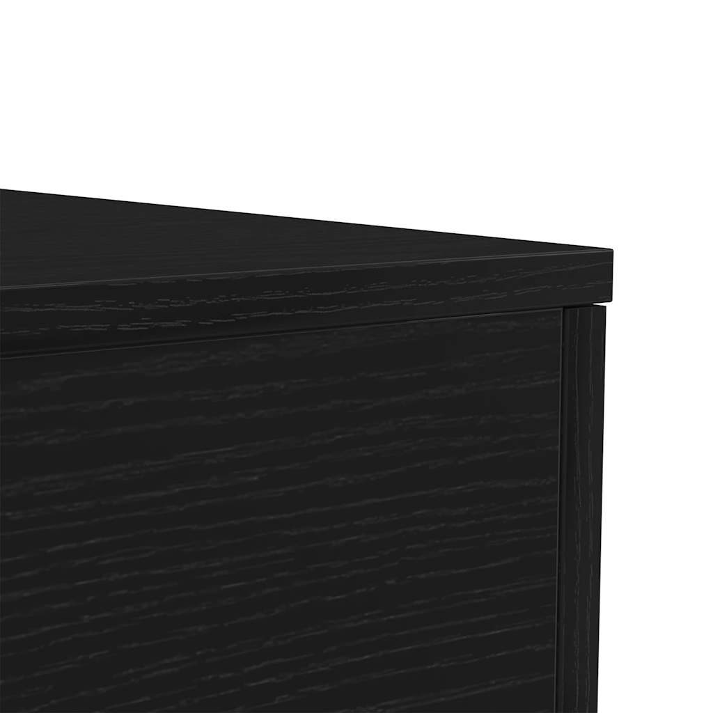 Couchtisch mit LED-Leuchten Schwarz Eichen-Optik 90x50x40 cm