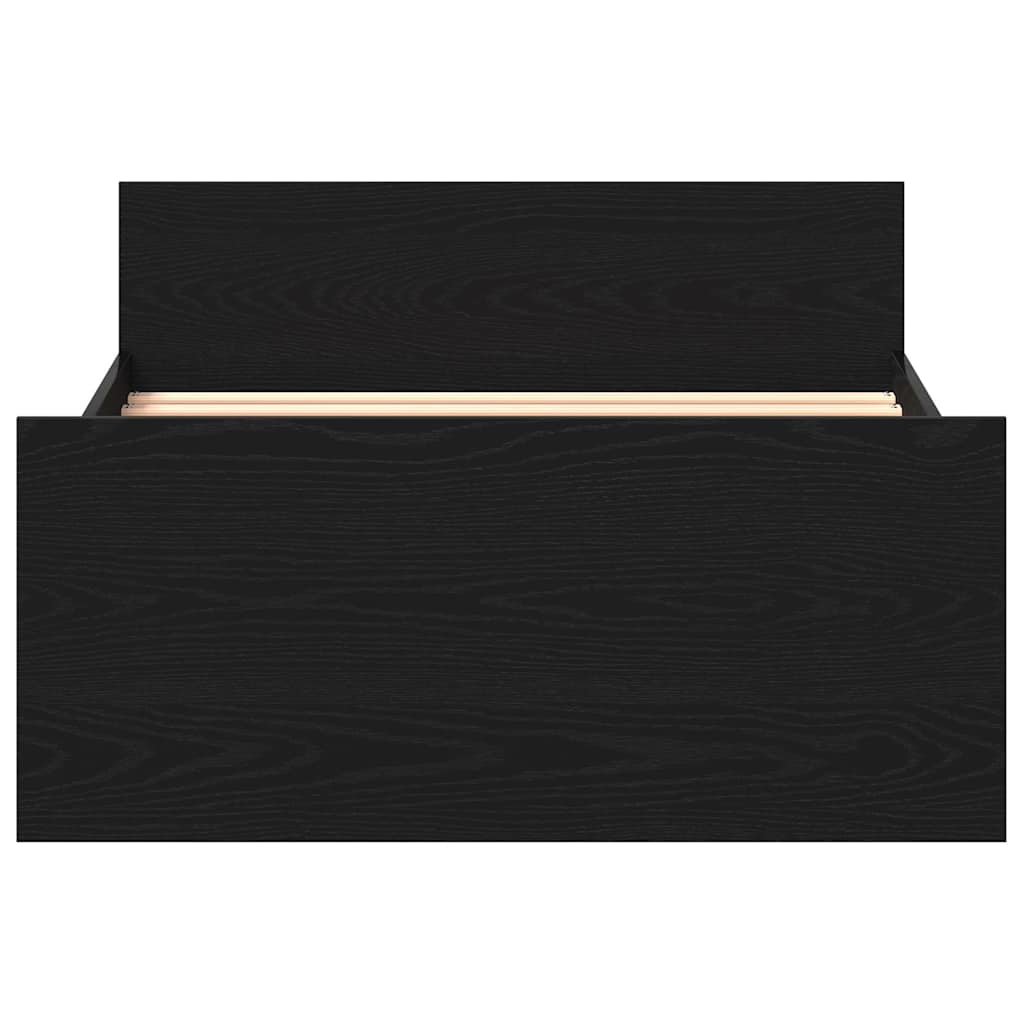 Bettgestell ohne Matratze Schwarz Eichen-Optik 90x200 cm