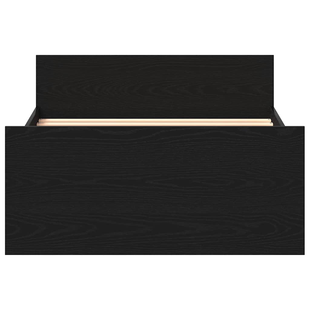 Bettgestell ohne Matratze Schwarz Eichen-Optik 90x190 cm