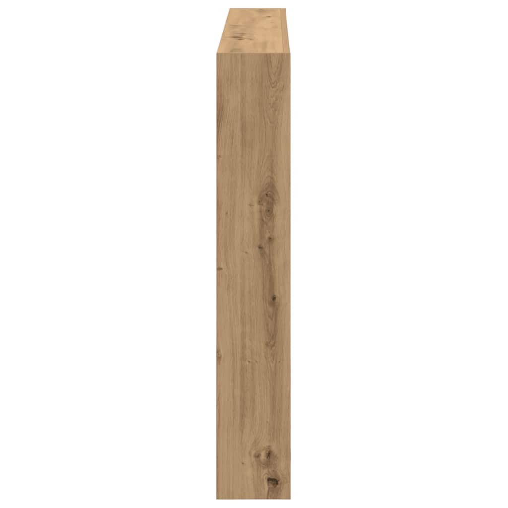 LED-Kopfteil mit Ablagen Artisan-Eiche 140x17x102 cm