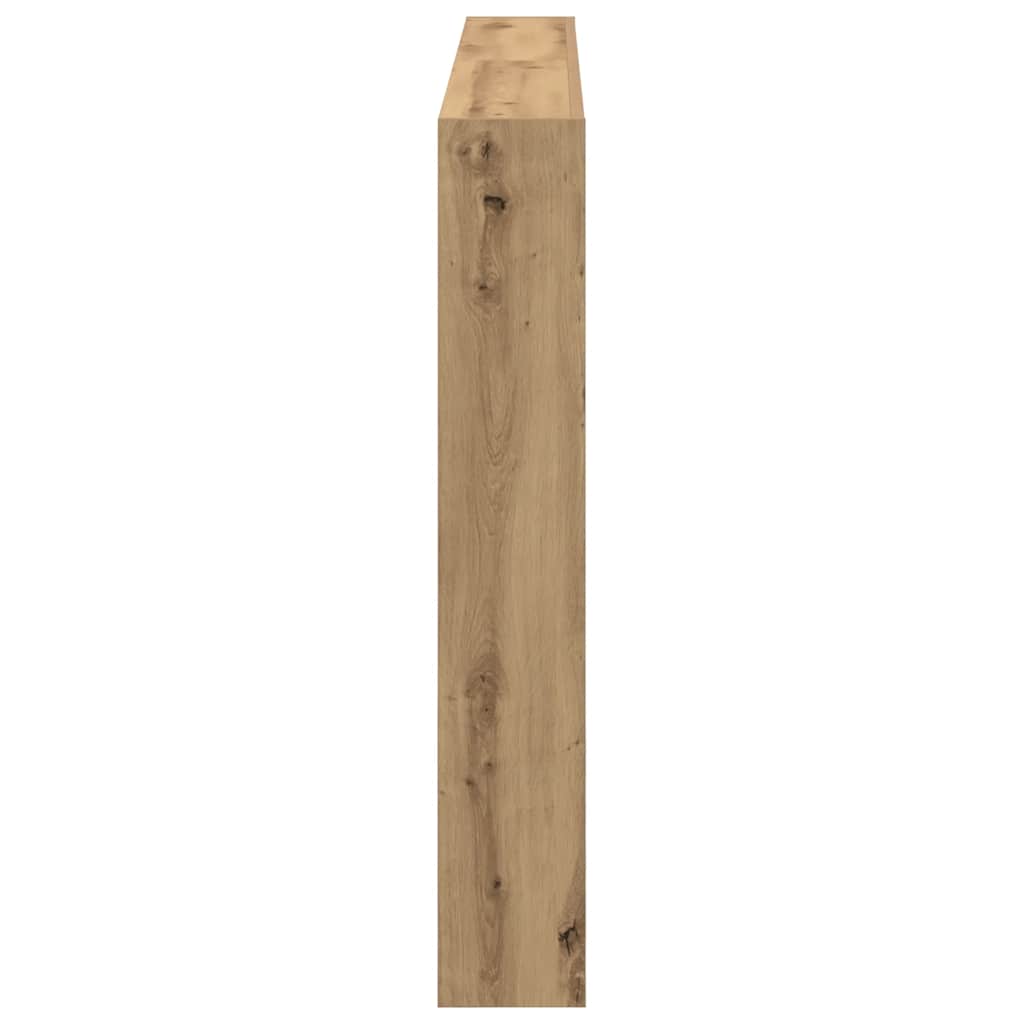 LED-Kopfteil mit Ablagen Artisan-Eiche 160x17x102 cm
