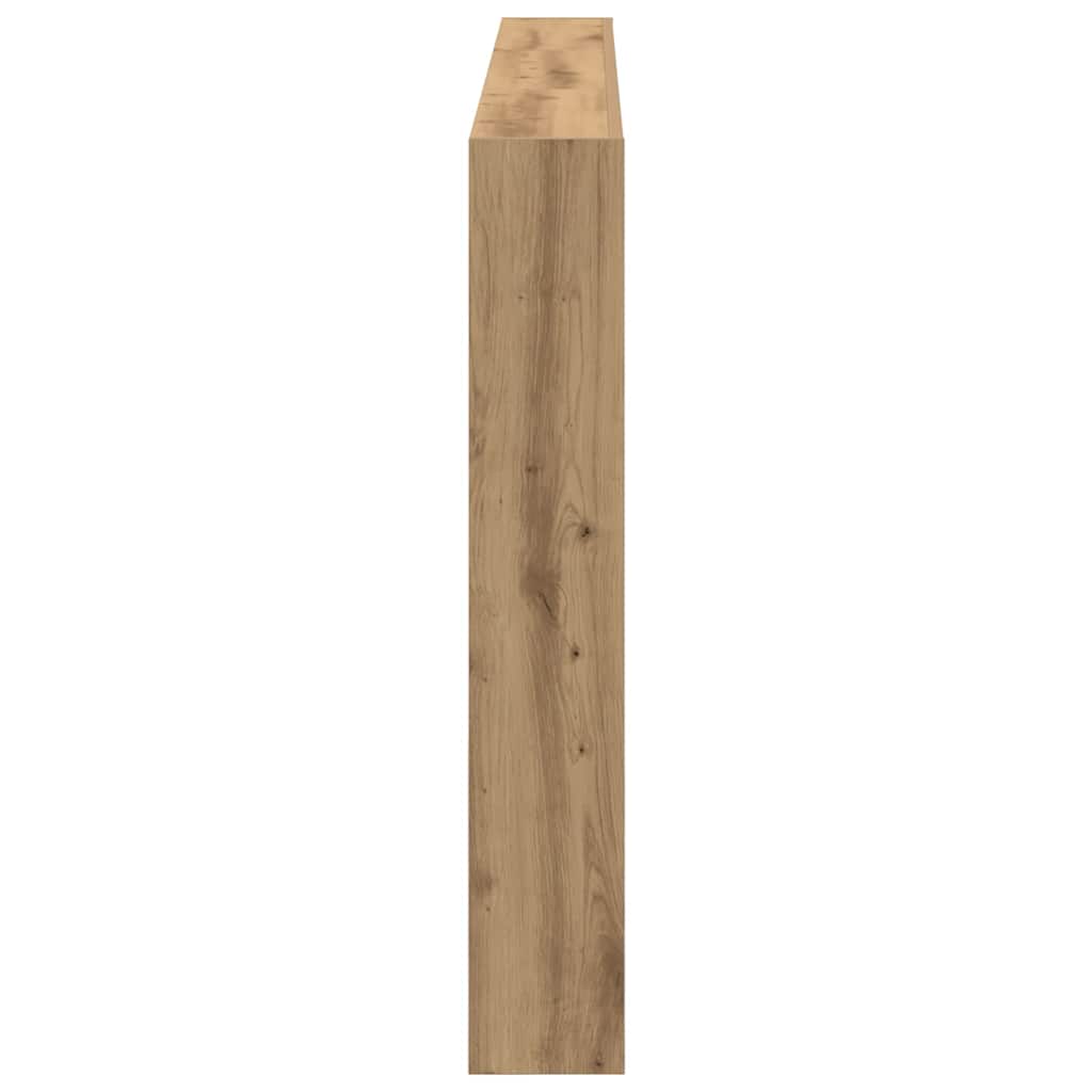 LED-Kopfteil mit Ablagen Artisan-Eiche 180x17x102 cm