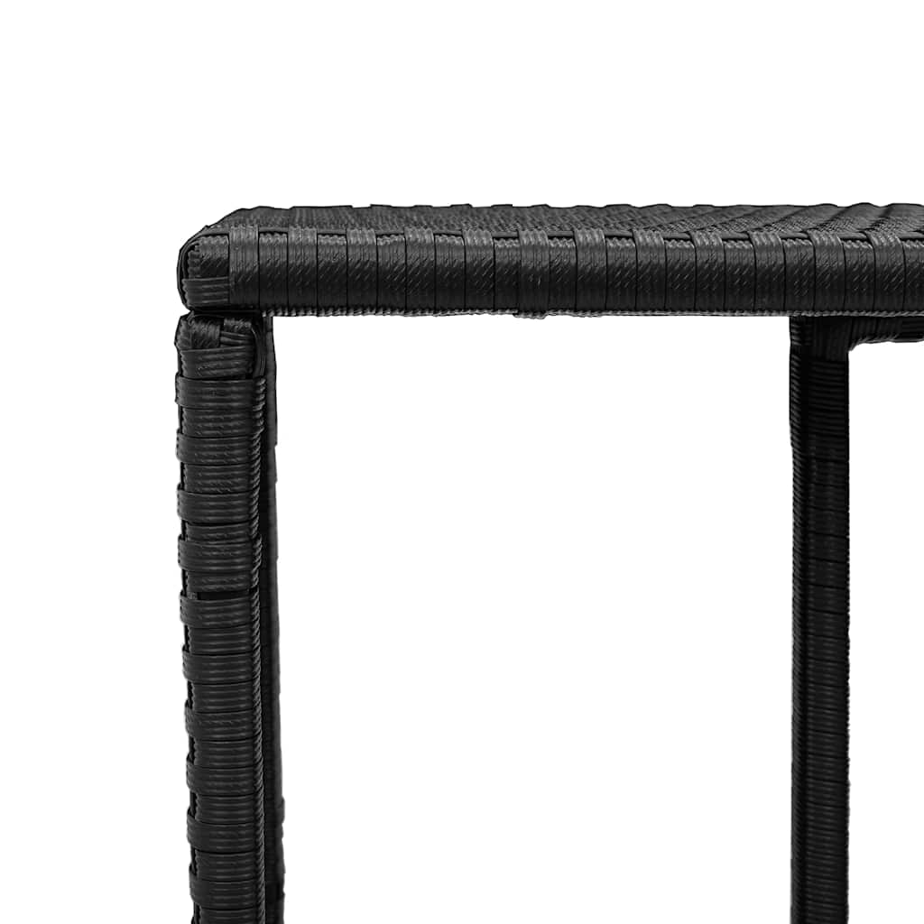 10-tlg. Garten-Sofagarnitur mit Kissen Schwarz Poly Rattan