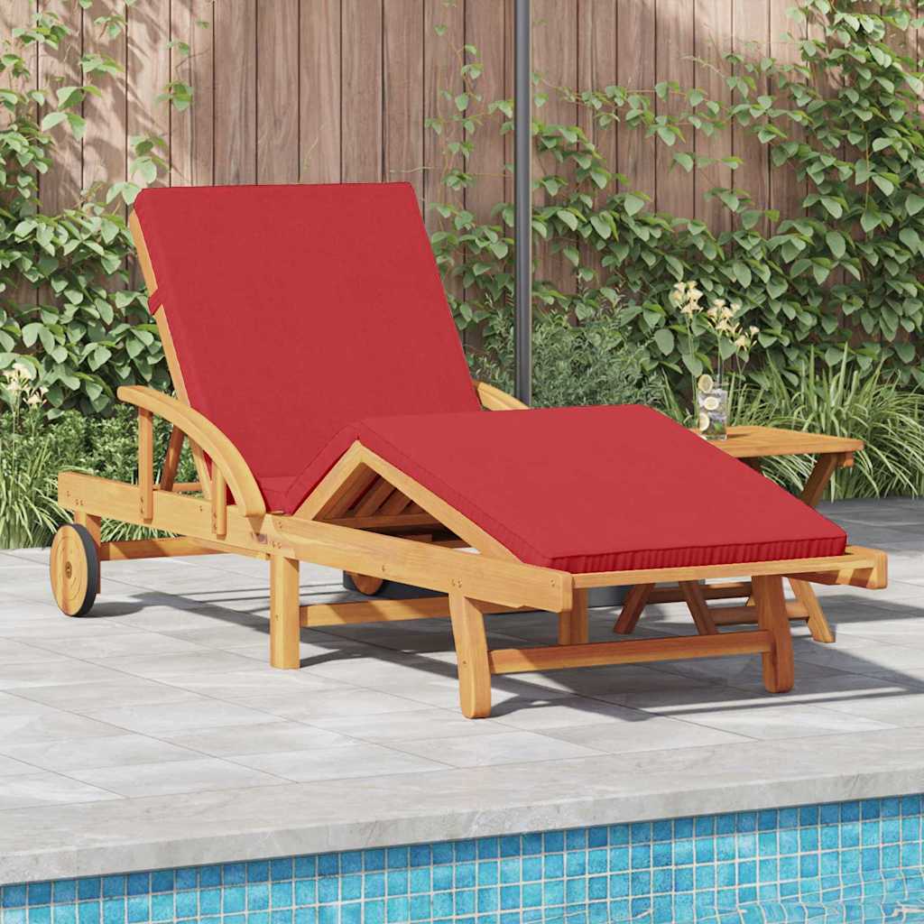 Sonnenliege Rot 200 x 67 x 84 cm Massivholz Akazie