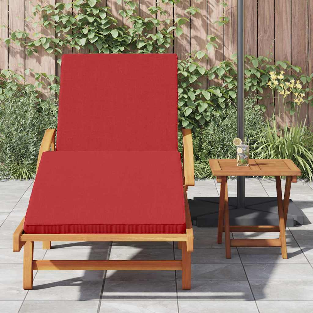 Sonnenliege Rot 200 x 67 x 84 cm Massivholz Akazie