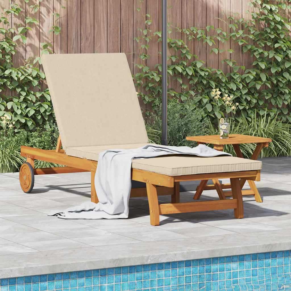 Sonnenliege Braun 199 x 63 x 85 cm Massivholz Akazie