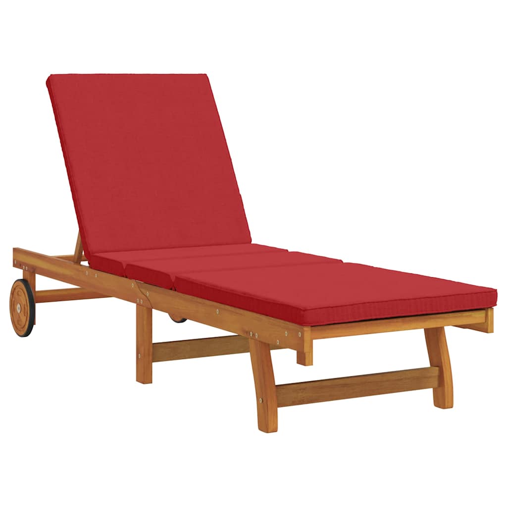 Sonnenliege Braun 199 x 63 x 85 cm Massivholz Akazie