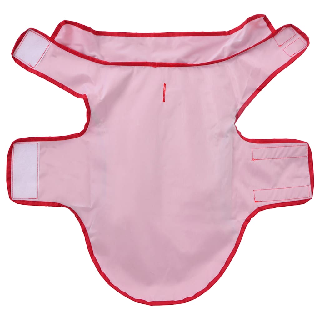 Hunde Regenmantel mit Reflexstreifen Polyester Rot M