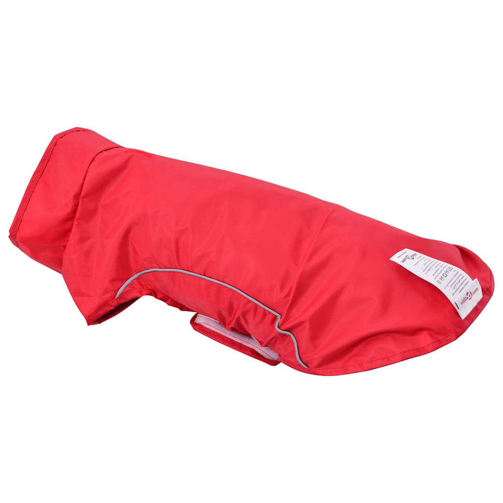 Hunde Regenmantel mit Reflexstreifen Polyester Rot M