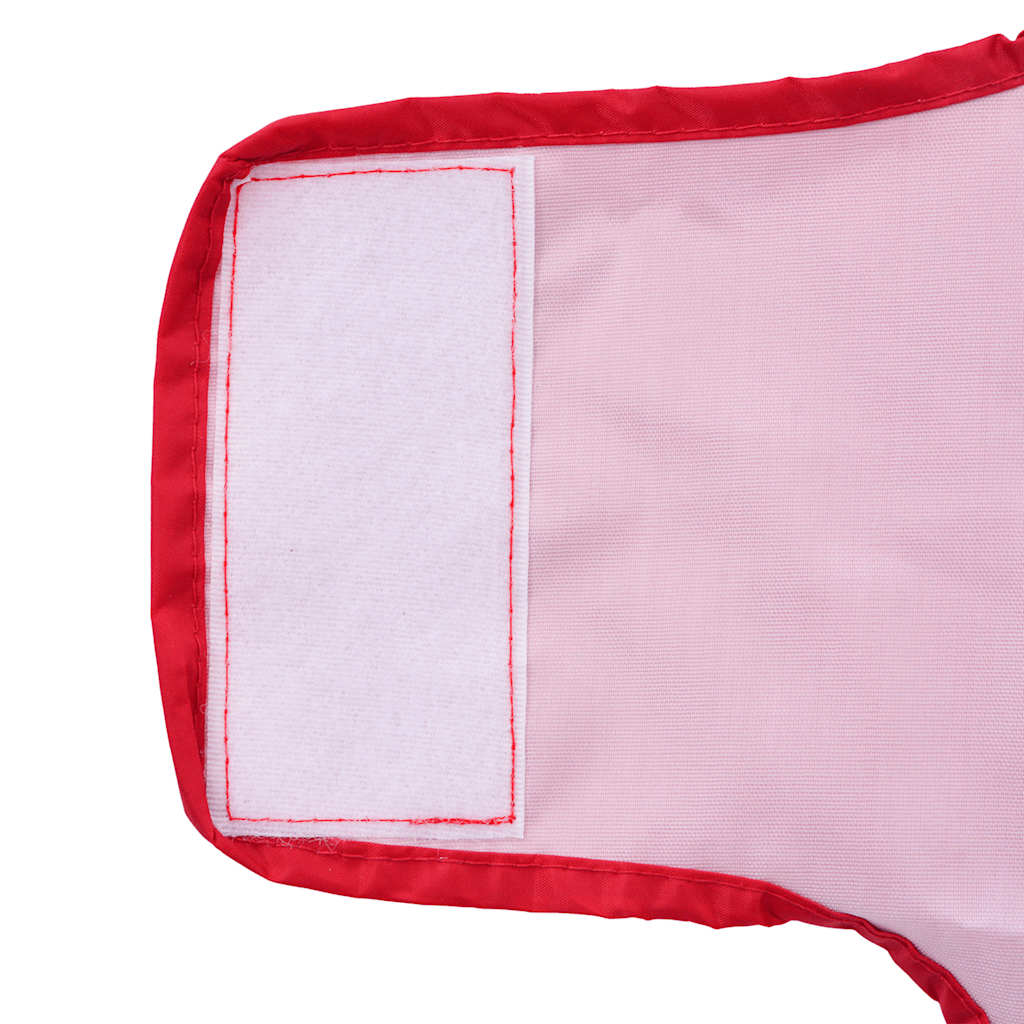 Hunde Regenmantel mit Reflexstreifen Polyester Rot M