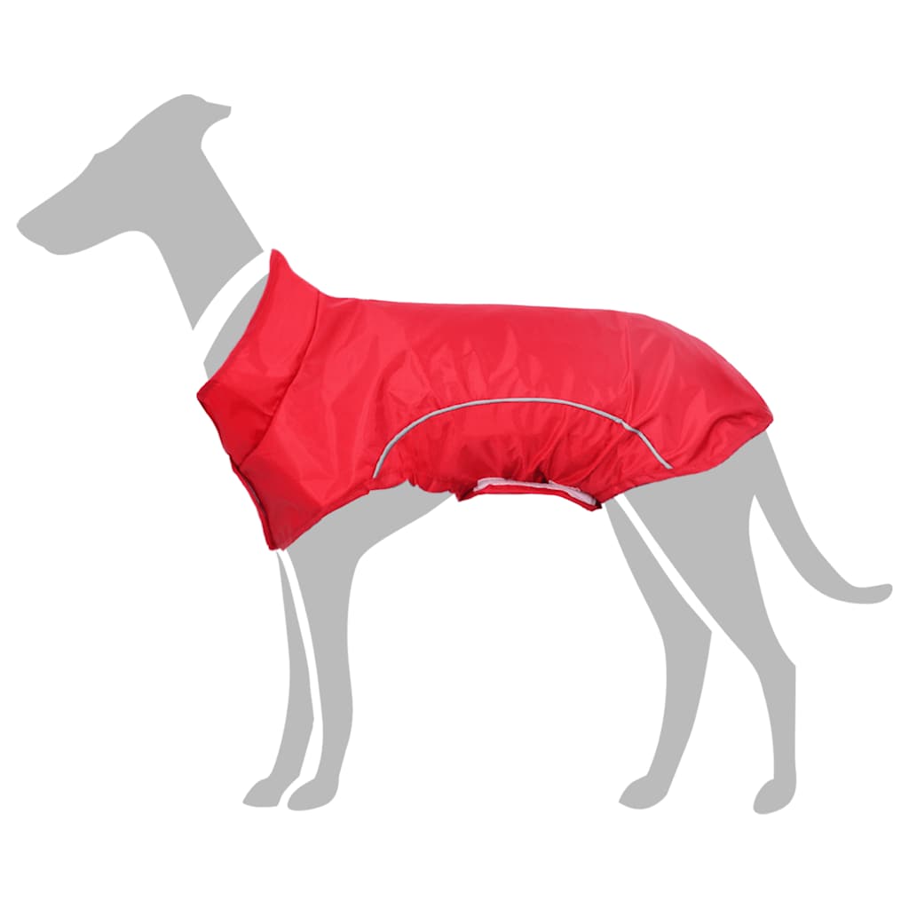 Hunde Regenmantel mit Reflexstreifen Polyester Rot 4XL