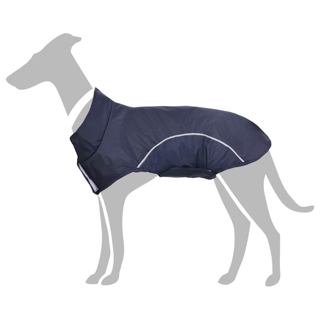 Hunde Regenmantel mit Reflexstreifen Polyester Marineblau M