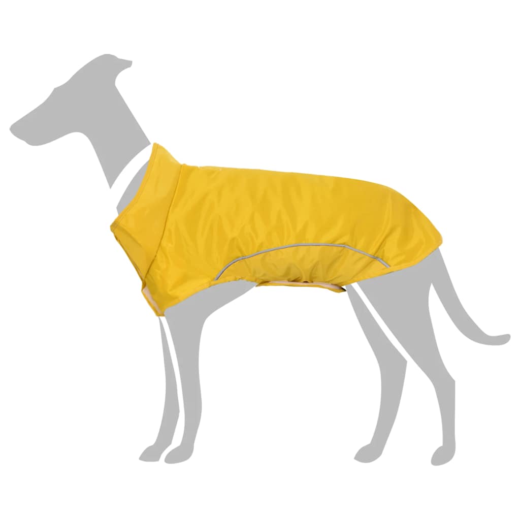 Hunde Regenmantel mit Reflexstreifen Polyester Gelb XL