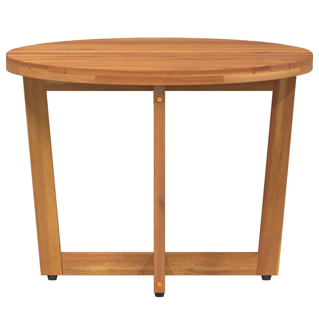 Garten-Beistelltisch Rund Ø55x40 cm Massivholz Akazie