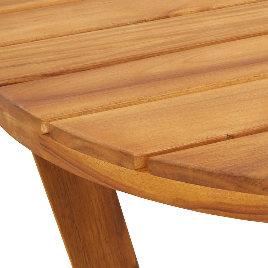 Garten-Beistelltisch Rund Ø55x40 cm Massivholz Akazie