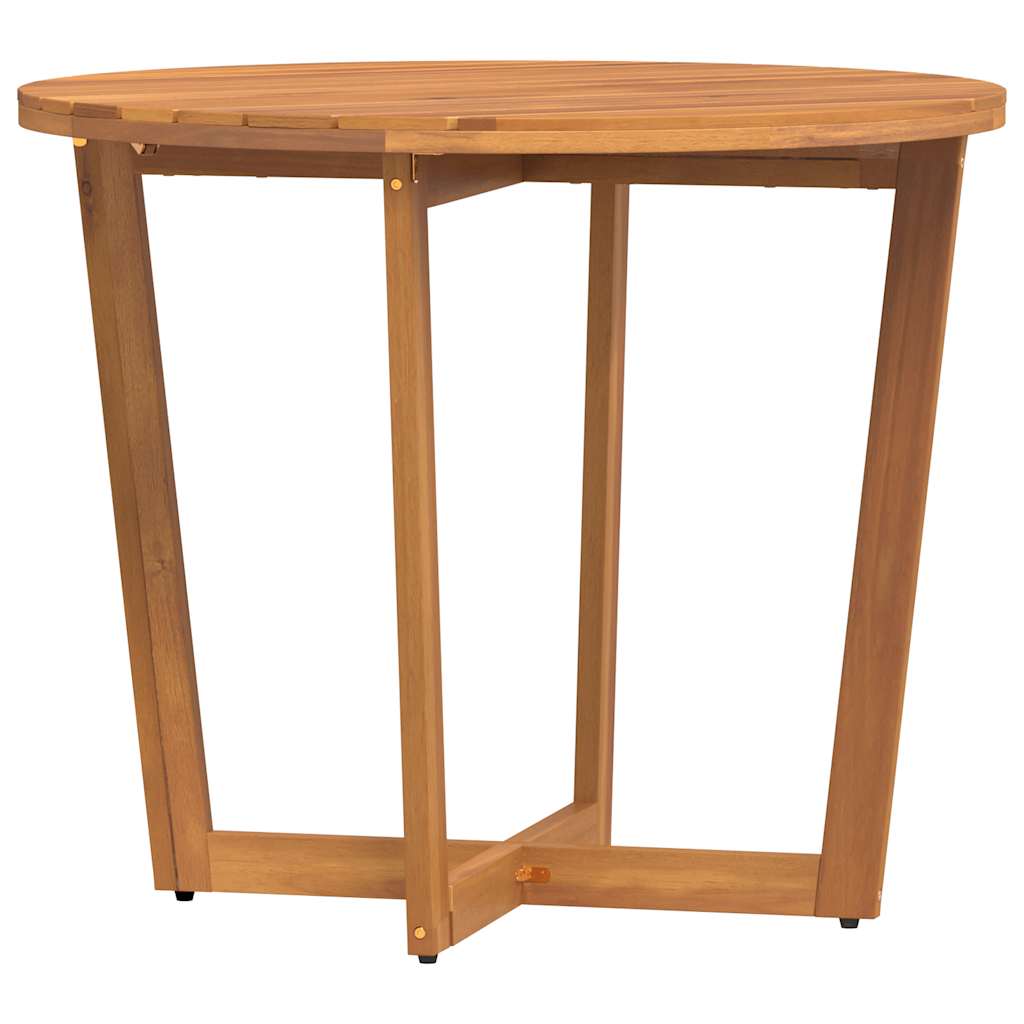 Garten-Esstisch Rund Ø90x75 cm Massivholz Akazie