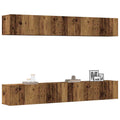 4-teiliges TV-Wandschrank-Set Altholz 100x30x30 cm