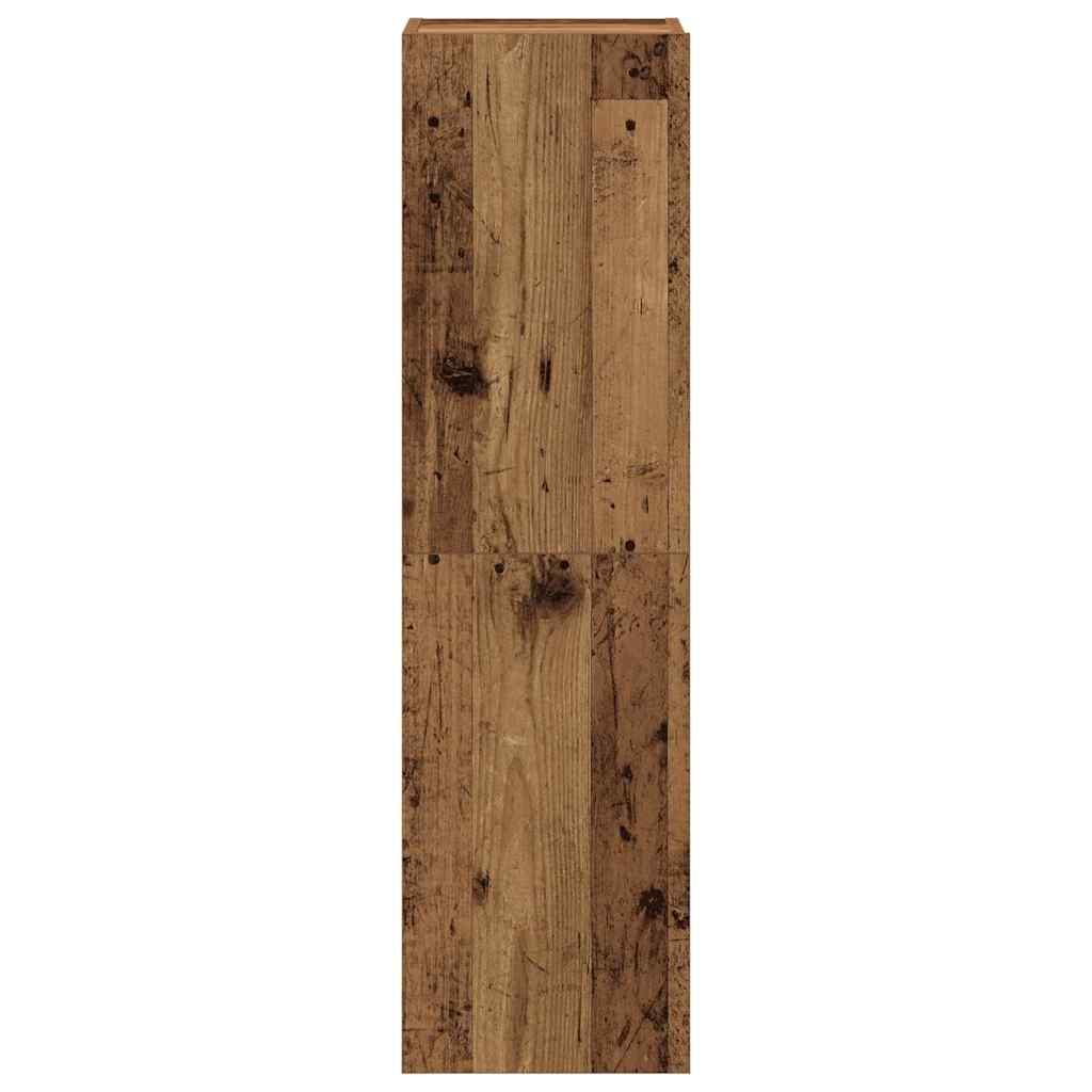 8-tlg. TV-Schrank-Set Wandmontage Altholz-Optik Holzwerkstoff