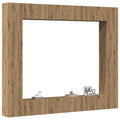 8-tlg. TV-Schrank-Set Wandmontage Artisan-Eiche Holzwerkstoff