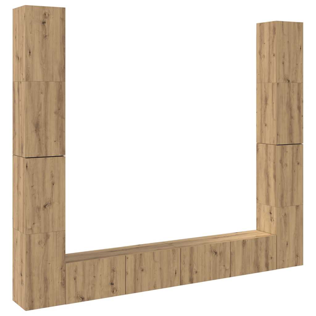 TV-Wandschränke 6 Stk. Artisan-Eiche Holzwerkstoff