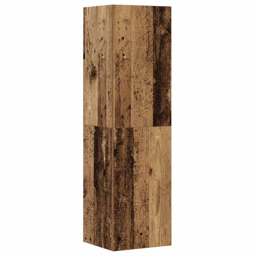 5-tlg. TV-Schrank-Set Wandmontage Altholz-Optik Holzwerkstoff