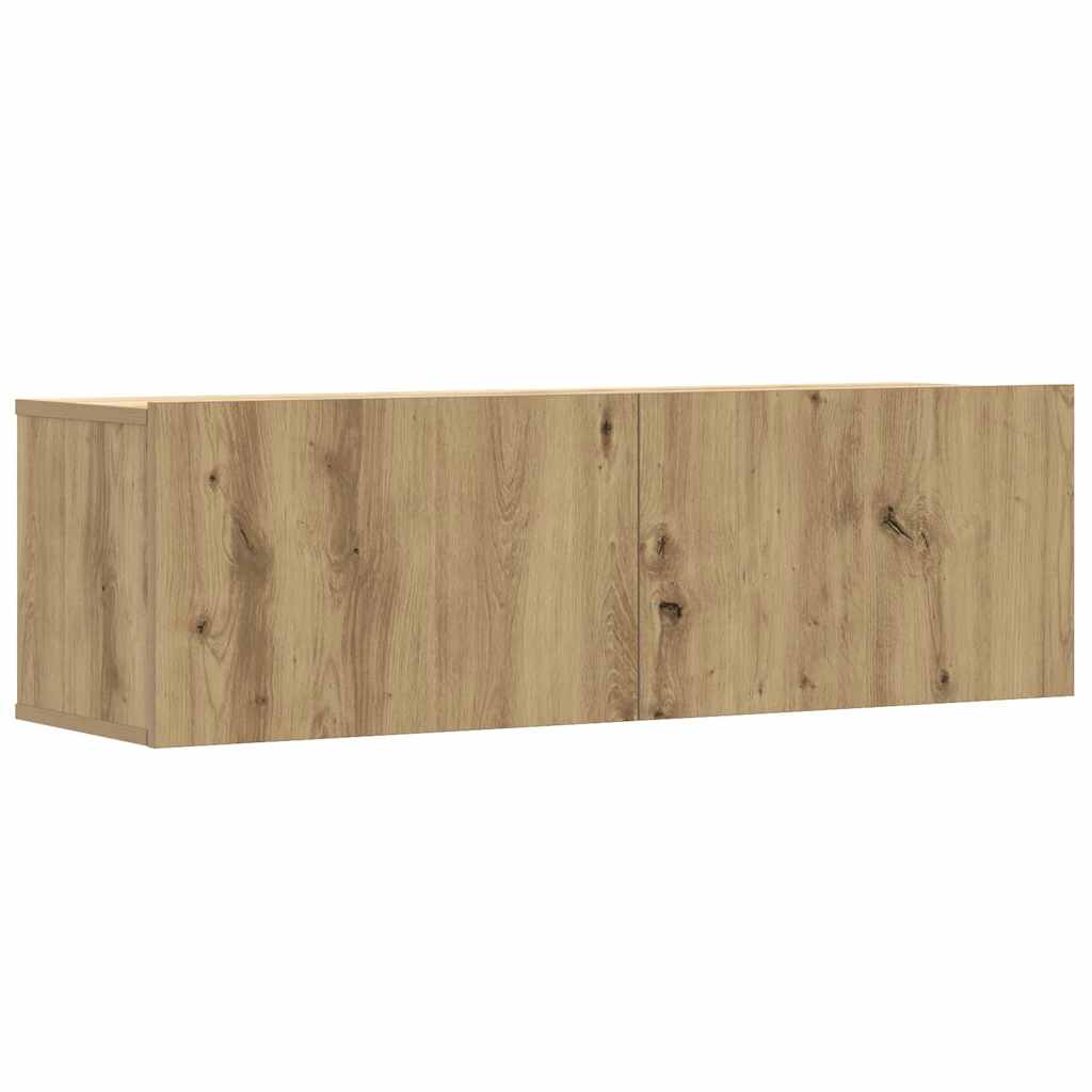 8-tlg. TV-Schrank-Set Wandmontage Artisan-Eiche Holzwerkstoff