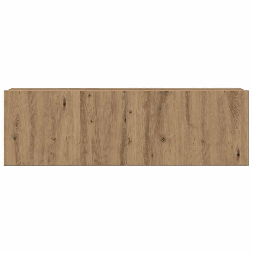 6-tlg. TV-Schrank-Set Wandmontage Artisan-Eiche Holzwerkstoff