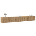 3-tlg. TV-Schrank-Set Wandmontage Artisan-Eiche Holzwerkstoff