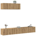 3-tlg. TV-Schrank-Set Wandmontage Artisan-Eiche Holzwerkstoff