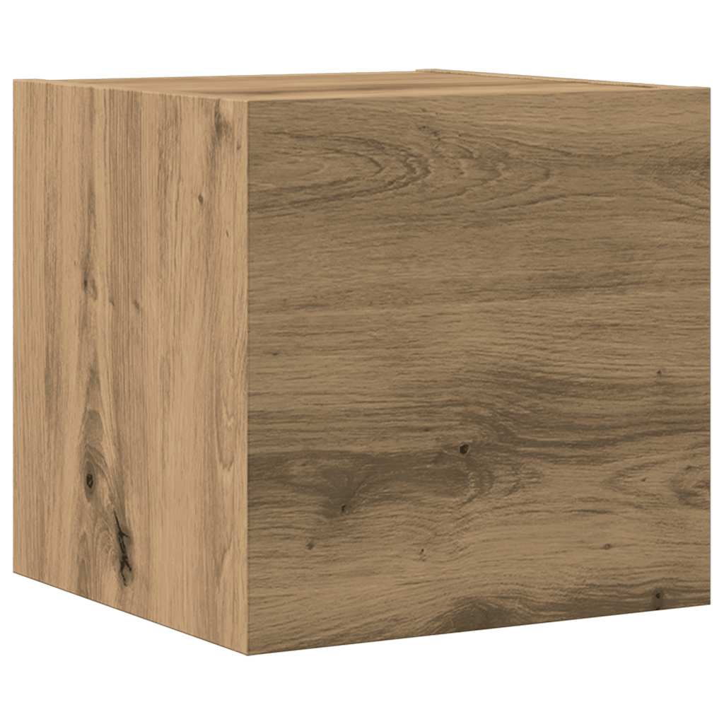 7-tlg. TV-Schrank-Set Wandmontage Artisan-Eiche Holzwerkstoff