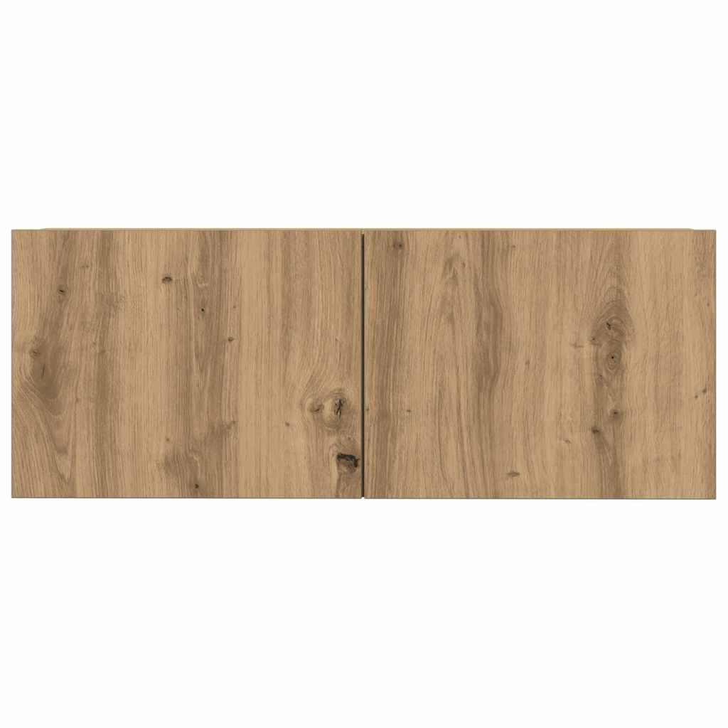 4-tlg. TV-Schrank-Set Wandmontage Artisan-Eiche Holzwerkstoff