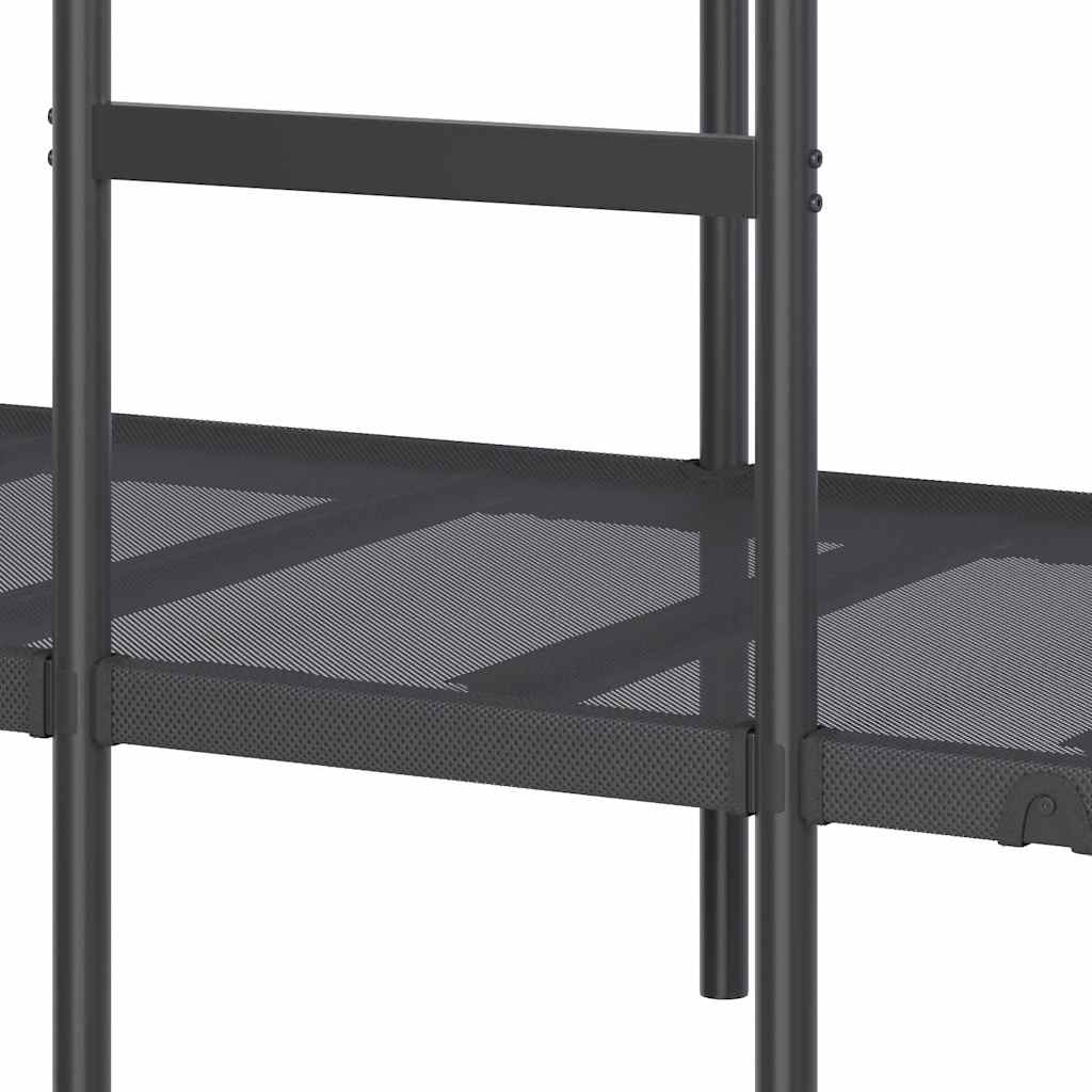 Etagenbett ohne Matratze Schwarz 80x200 cm Stahl