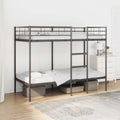 Etagenbett ohne Matratze Schwarz 100x190 cm Stahl