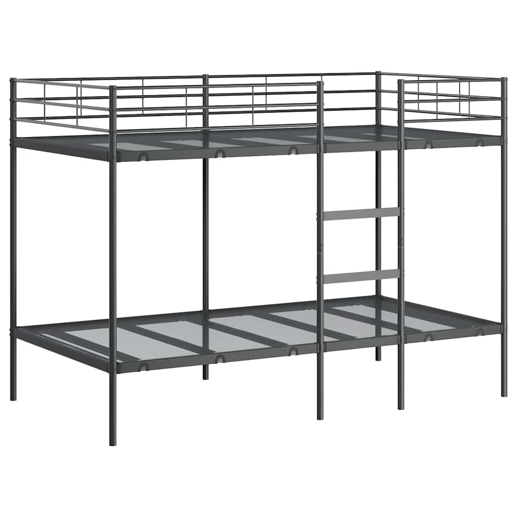 Etagenbett ohne Matratze Schwarz 100x200 cm Stahl
