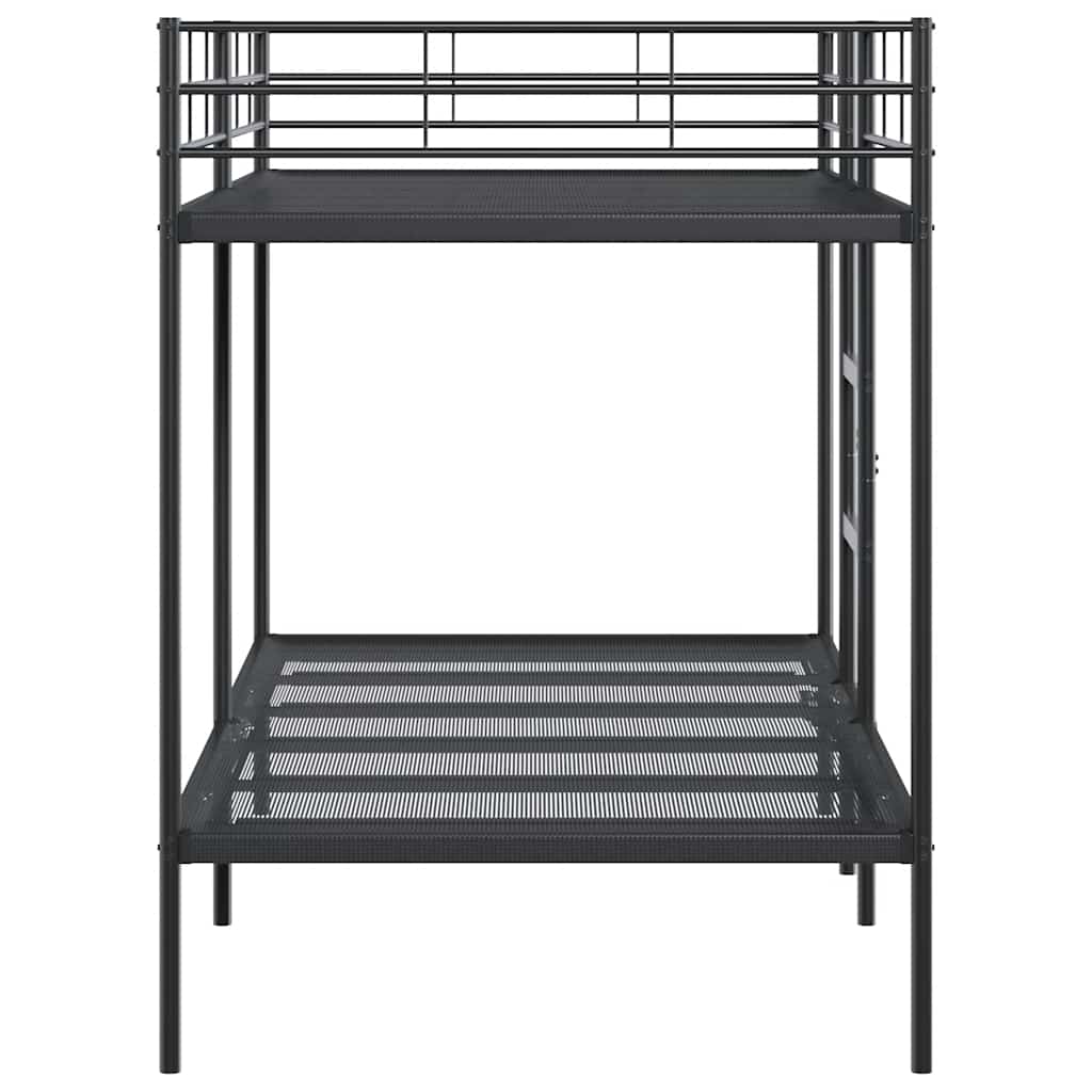 Etagenbett ohne Matratze Schwarz 100x200 cm Stahl