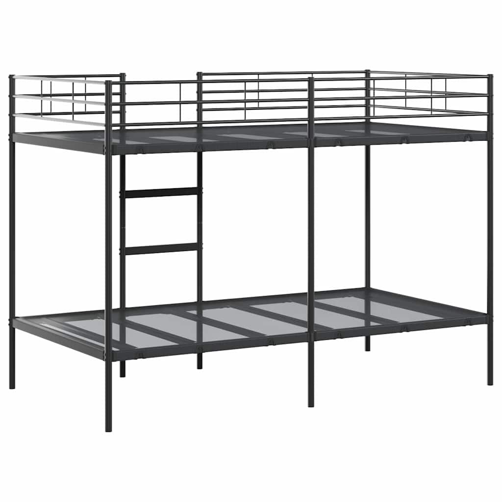 Etagenbett ohne Matratze Schwarz 100x200 cm Stahl