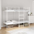 Etagenbett ohne Matratze Weiß 75x190 cm Stahl