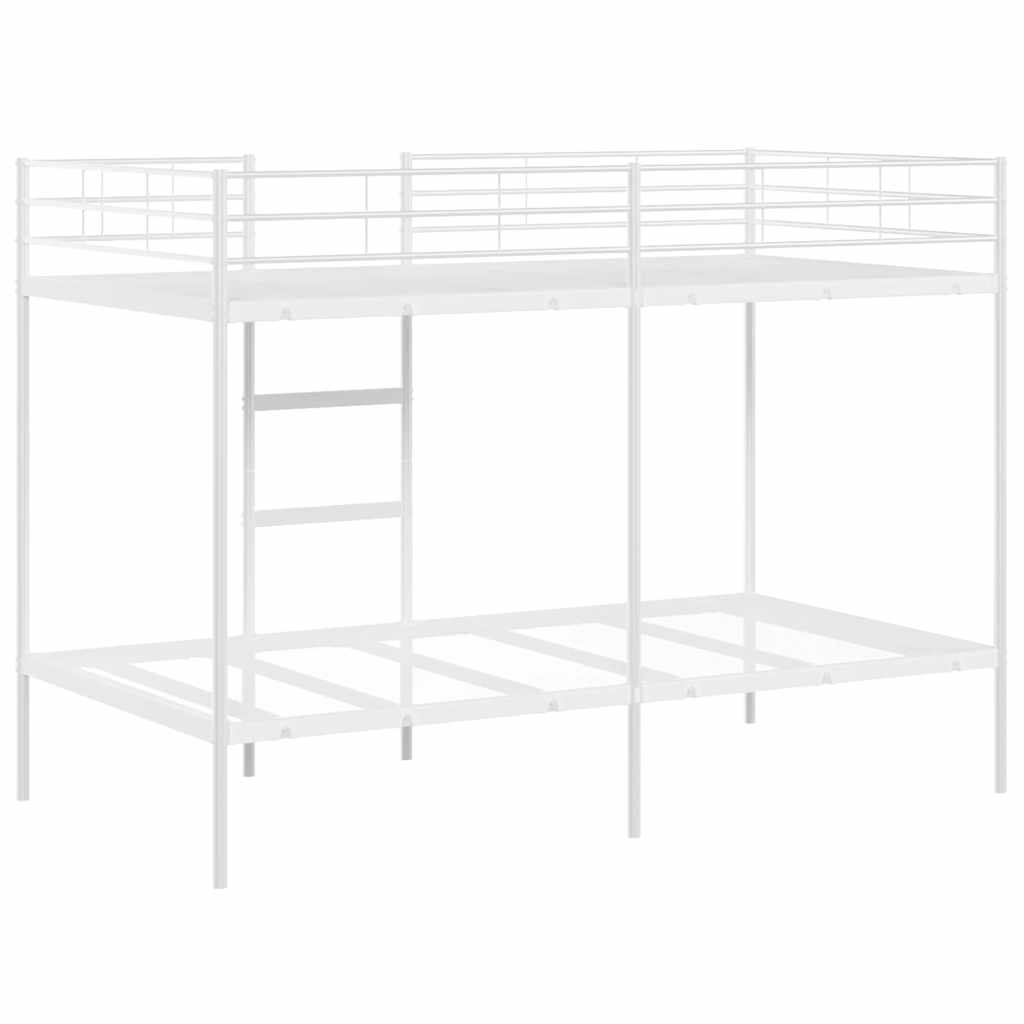 Etagenbett ohne Matratze Weiß 100x200 cm Stahl