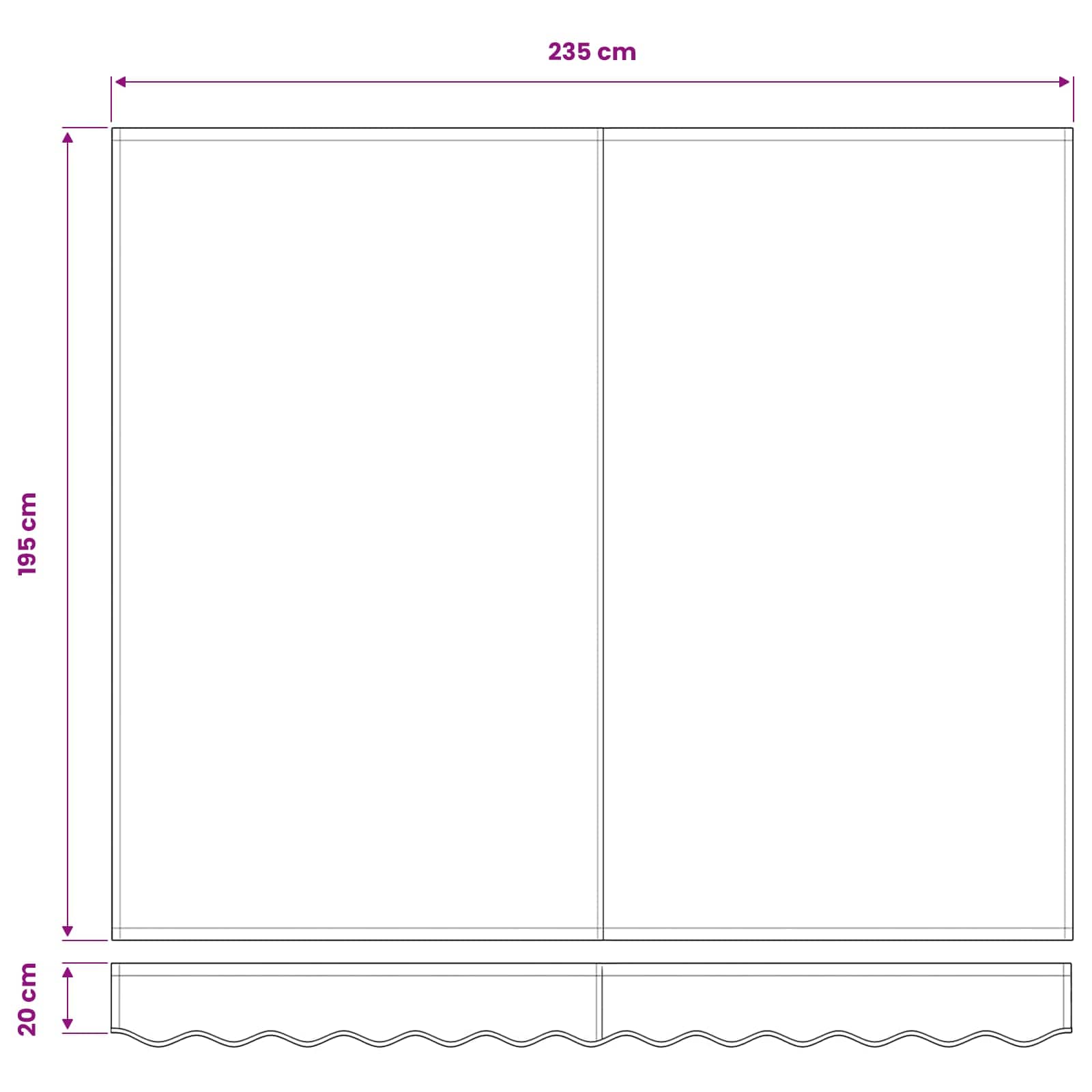 Markisenersatzstoff Blau und Weiß 2,5 x 2 m Polyester